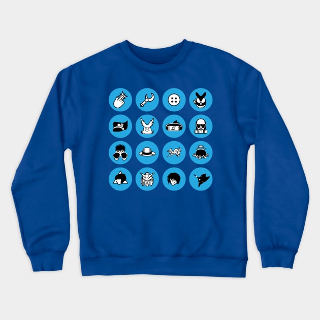 Anime Icons Crewneck Sweatshirt by manoystee